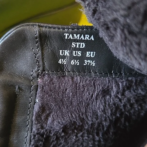 Hotter Tamara Black Leather Boots Made in England Women's Size 6.5 - Picture 8 of 10